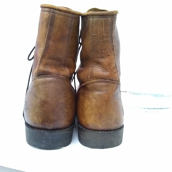 Durango Combat Boots Brown Leather Men's Loop Lace Up Size 13D - Picture 10 of 11